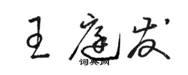骆恒光王庭发草书个性签名怎么写
