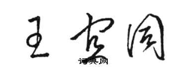骆恒光王宜同草书个性签名怎么写