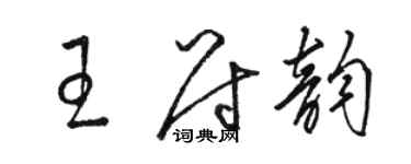 骆恒光王尉韵草书个性签名怎么写