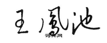 骆恒光王凤池草书个性签名怎么写