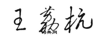 骆恒光王荔杭草书个性签名怎么写