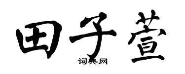 翁闿运田子萱楷书个性签名怎么写