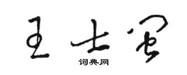 骆恒光王士闽草书个性签名怎么写