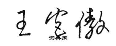 骆恒光王宫傲草书个性签名怎么写