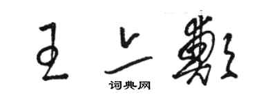 骆恒光王亦郑草书个性签名怎么写