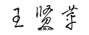 骆恒光王贤苹草书个性签名怎么写