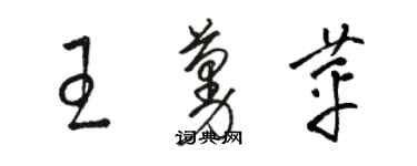 骆恒光王蔓苹草书个性签名怎么写