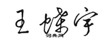 骆恒光王蝶宇草书个性签名怎么写