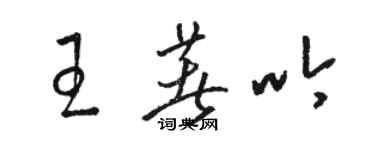 骆恒光王著吟草书个性签名怎么写