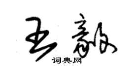 朱锡荣王毅草书个性签名怎么写
