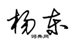 朱锡荣杨东草书个性签名怎么写