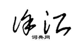 朱锡荣徐江草书个性签名怎么写