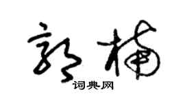 朱锡荣郭楠草书个性签名怎么写