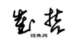 朱锡荣崔哲草书个性签名怎么写