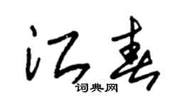 朱锡荣江春草书个性签名怎么写