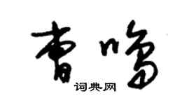 朱锡荣曹鸣草书个性签名怎么写