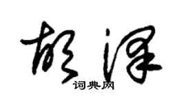 朱锡荣胡泽草书个性签名怎么写