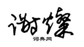 朱锡荣谢灿草书个性签名怎么写