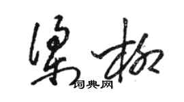骆恒光梁柳草书个性签名怎么写