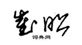 朱锡荣崔昭草书个性签名怎么写