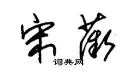 朱锡荣宋薇草书个性签名怎么写