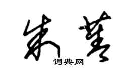 朱锡荣朱菁草书个性签名怎么写