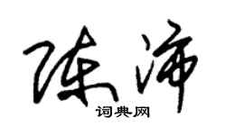 朱锡荣陈沛草书个性签名怎么写