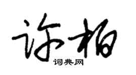 朱锡荣许柏草书个性签名怎么写