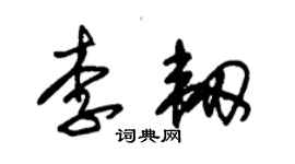 朱锡荣李韧草书个性签名怎么写