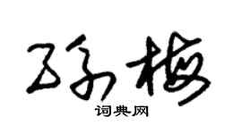 朱锡荣孙梅草书个性签名怎么写