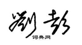 朱锡荣刘彭草书个性签名怎么写