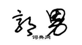 朱锡荣郭男草书个性签名怎么写