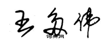 朱锡荣王多伟草书个性签名怎么写