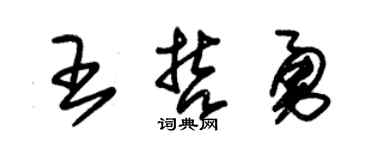 朱锡荣王哲勇草书个性签名怎么写