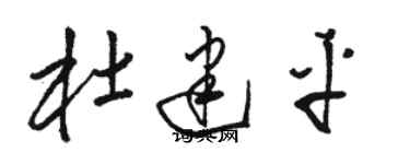 骆恒光杜建平草书个性签名怎么写