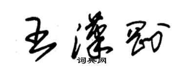 朱锡荣王汉刚草书个性签名怎么写