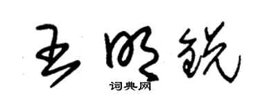 朱锡荣王明锐草书个性签名怎么写