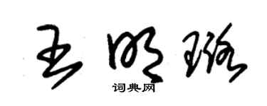 朱锡荣王明璐草书个性签名怎么写