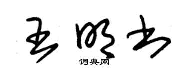 朱锡荣王明书草书个性签名怎么写