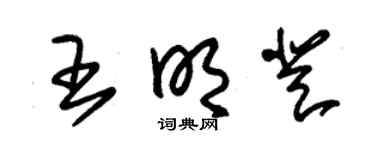 朱锡荣王明登草书个性签名怎么写