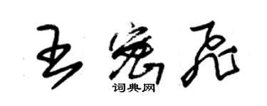朱锡荣王密飞草书个性签名怎么写