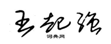 朱锡荣王起强草书个性签名怎么写