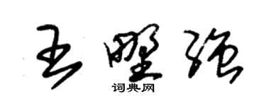 朱锡荣王野强草书个性签名怎么写