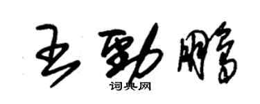 朱锡荣王劲鹏草书个性签名怎么写