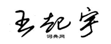 朱锡荣王起宇草书个性签名怎么写