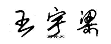 朱锡荣王宇梁草书个性签名怎么写