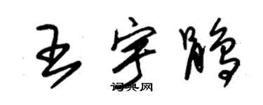 朱锡荣王宇鹃草书个性签名怎么写