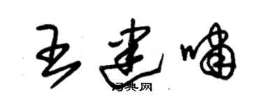 朱锡荣王建啸草书个性签名怎么写