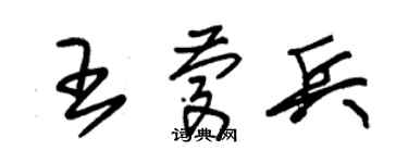 朱锡荣王庆兵草书个性签名怎么写