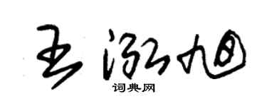 朱锡荣王泓旭草书个性签名怎么写